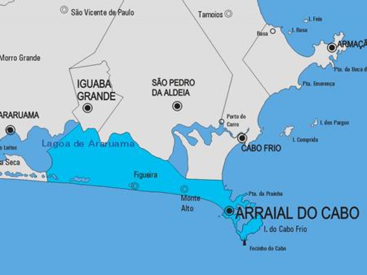 Mapa Arraial uraditi Cabo općini