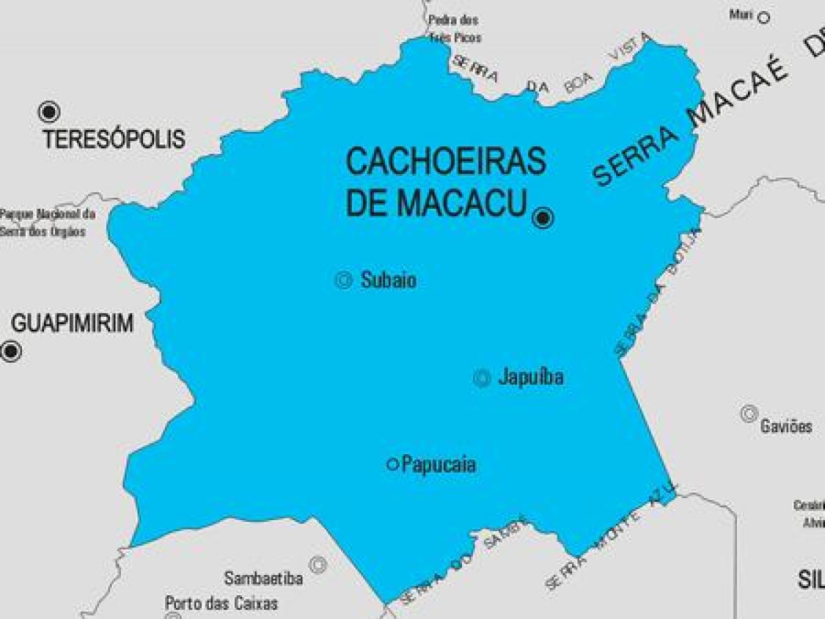 Mapa Cachoeiras de Macacu općini