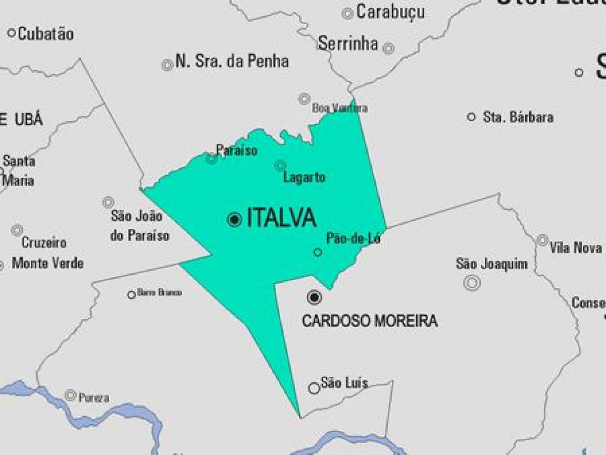 Mapa Italva općini