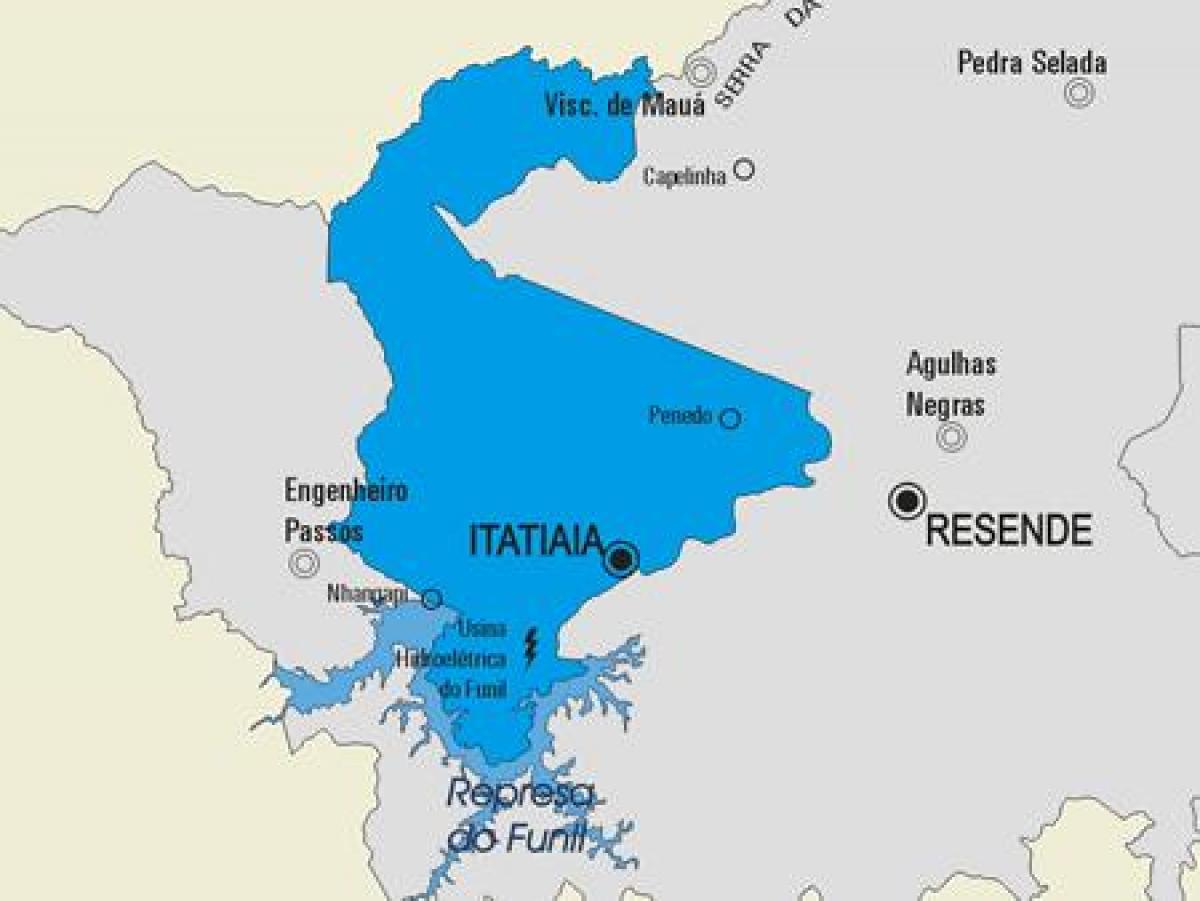 Mapa Itatiaia općini