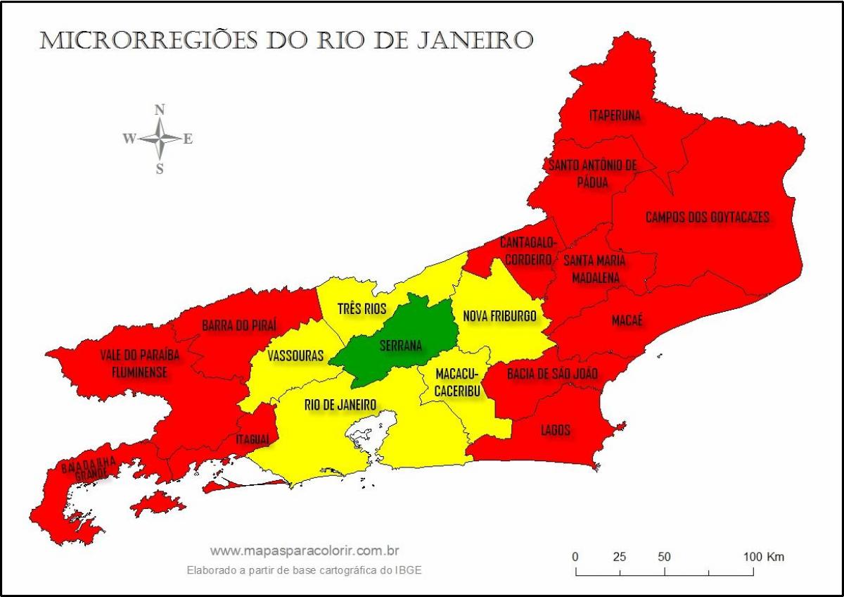 Mapa mikro-regionima Rio de Janeiro