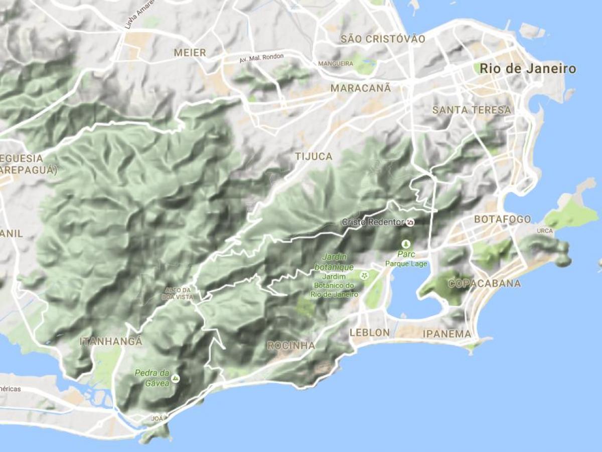 Mapa olakšanje Rio de Janeiro