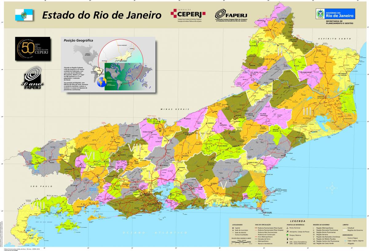 Karta iz općine, u Rio de Ženeiru