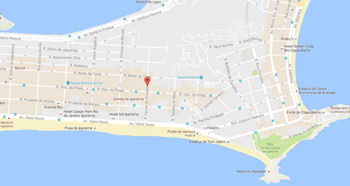 Mapa quartier gej Rio de Janeiro