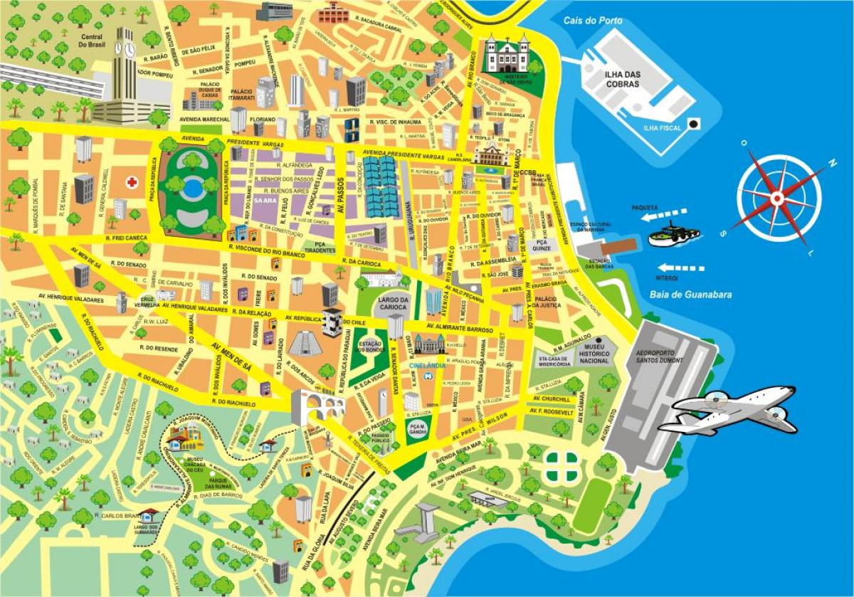 Mapa Rio de Janeiro centar