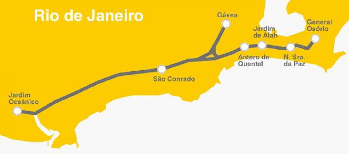 Mapa Rio de Janeiro metro - Liniji 4