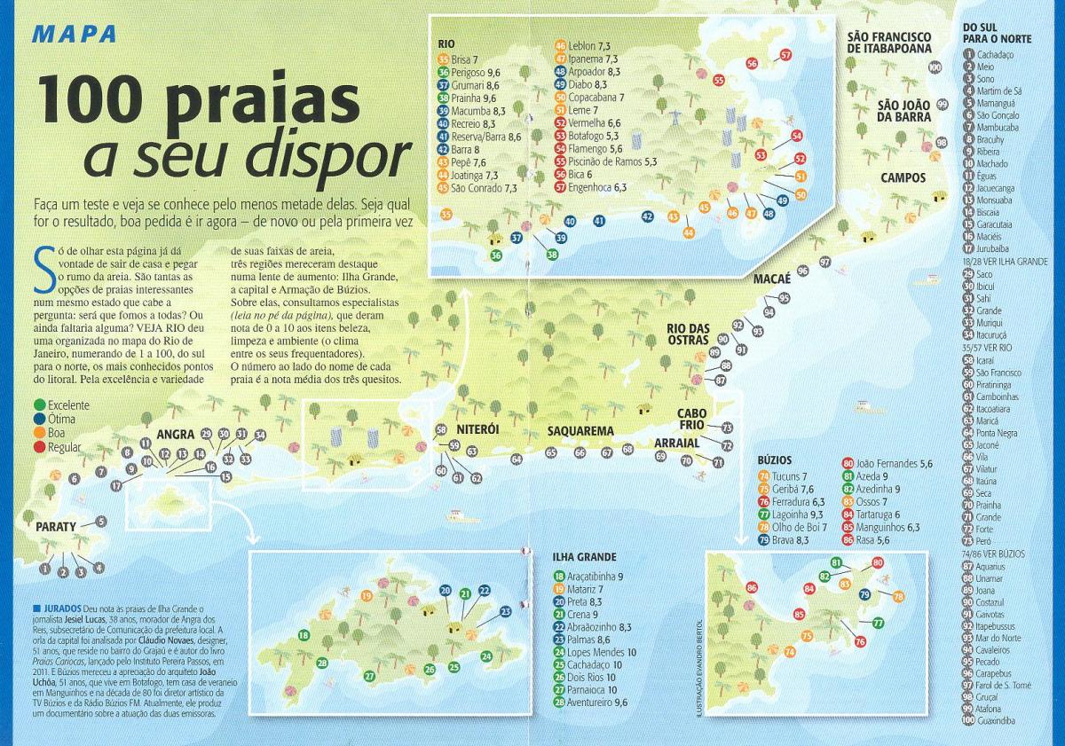 Mapa Rio de Janeiro plaže