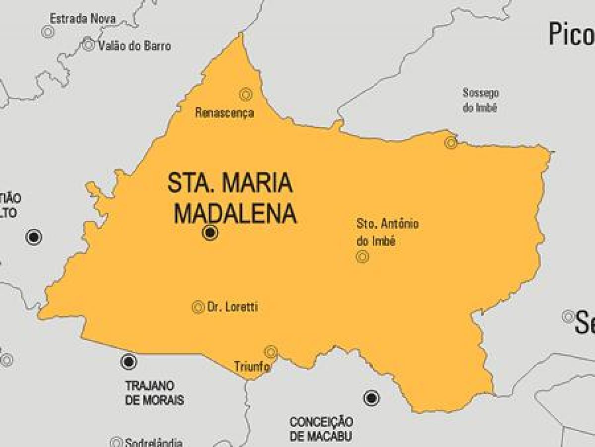 Mapa Santa Maria Madalena općini