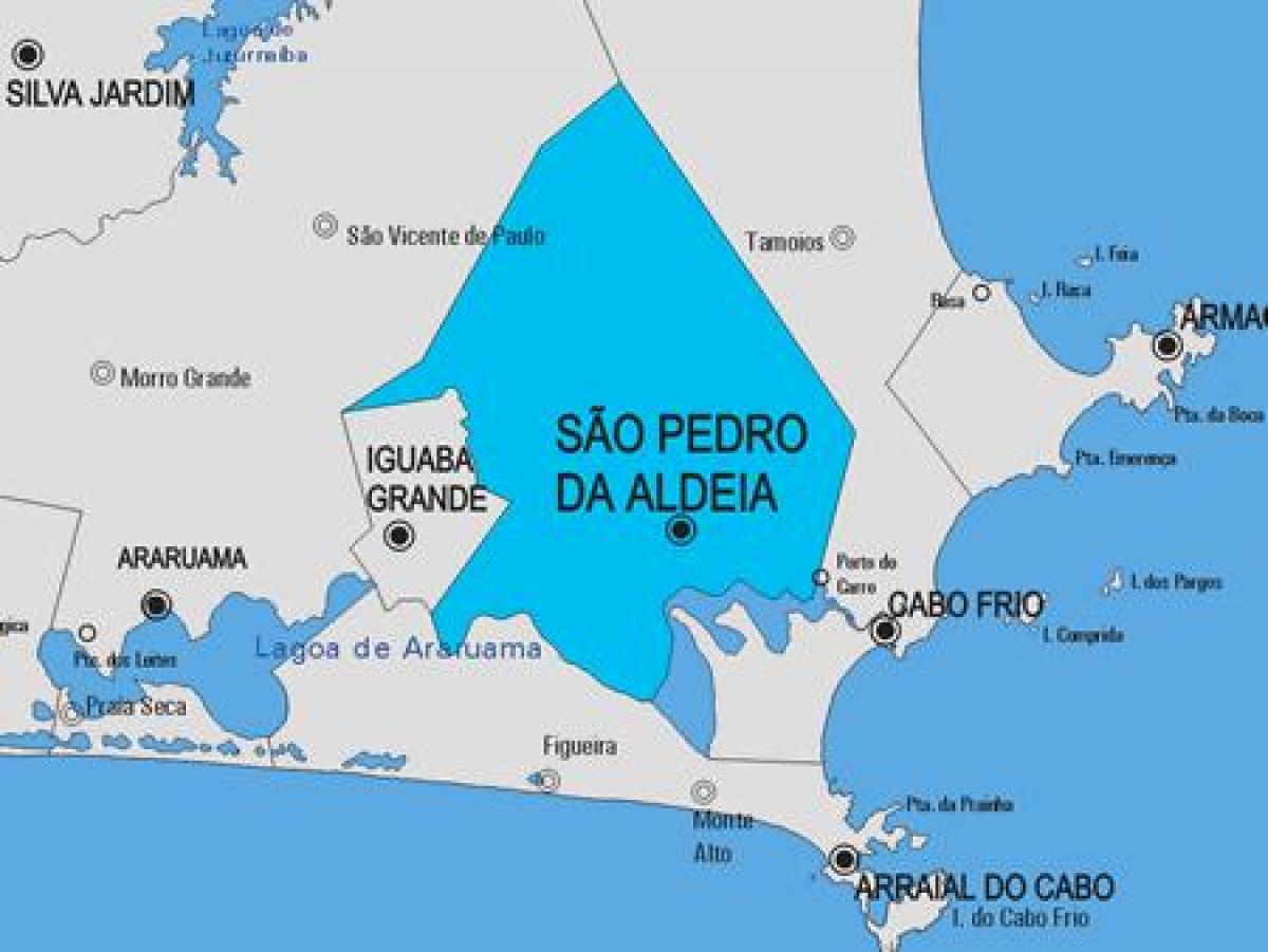 Mapa Sao Pedro da Aldeia općini