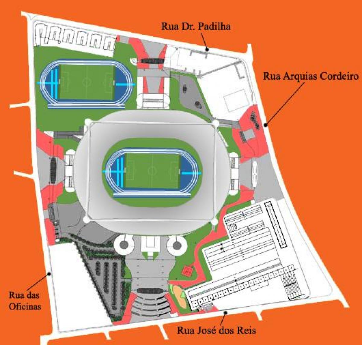 Mapa stadion Engenhão