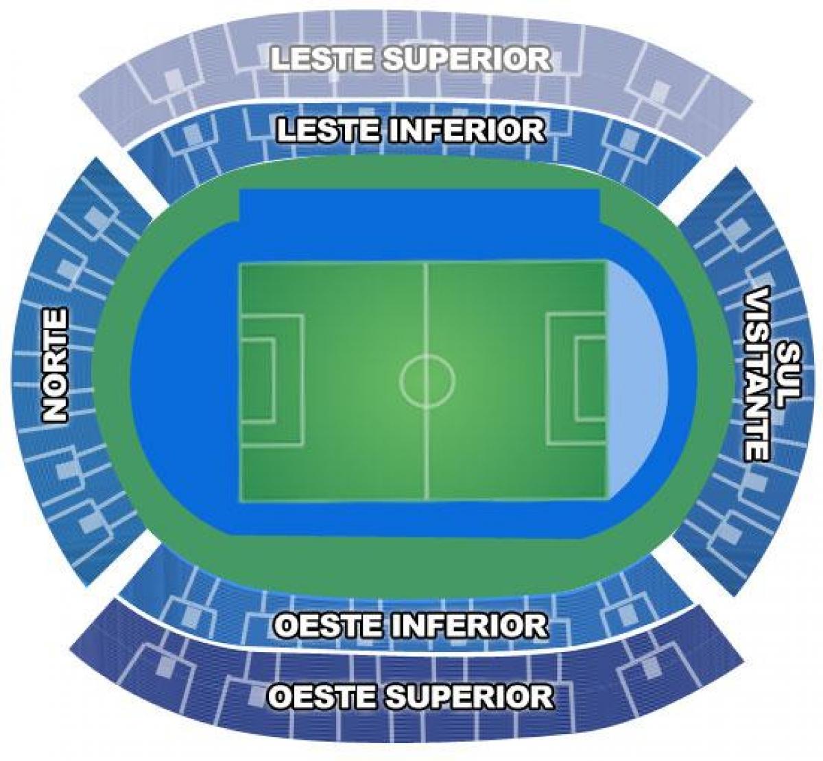 Mapa stadion Engenhão secteurs