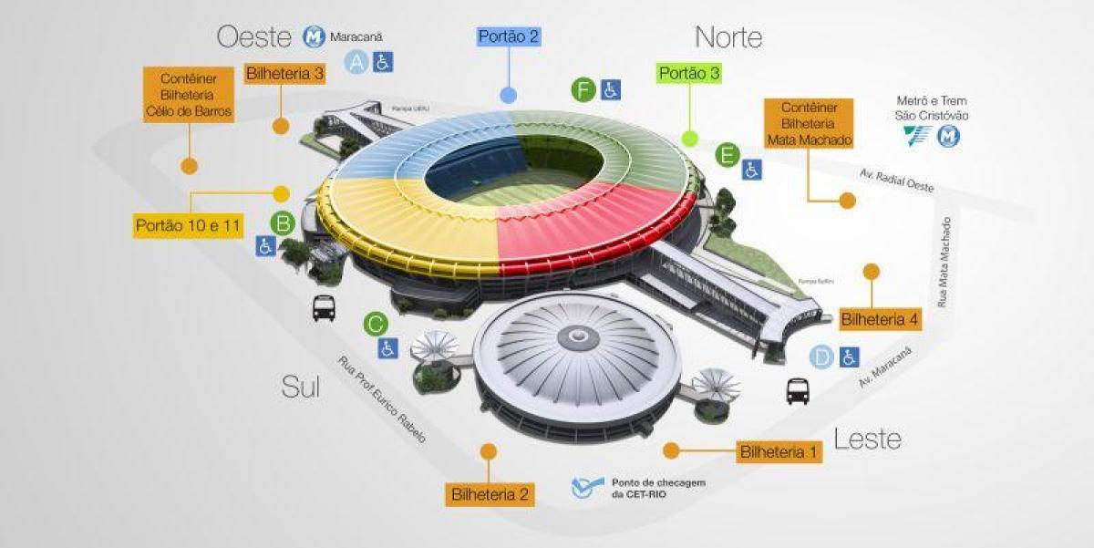 Mapa stadion Maracana