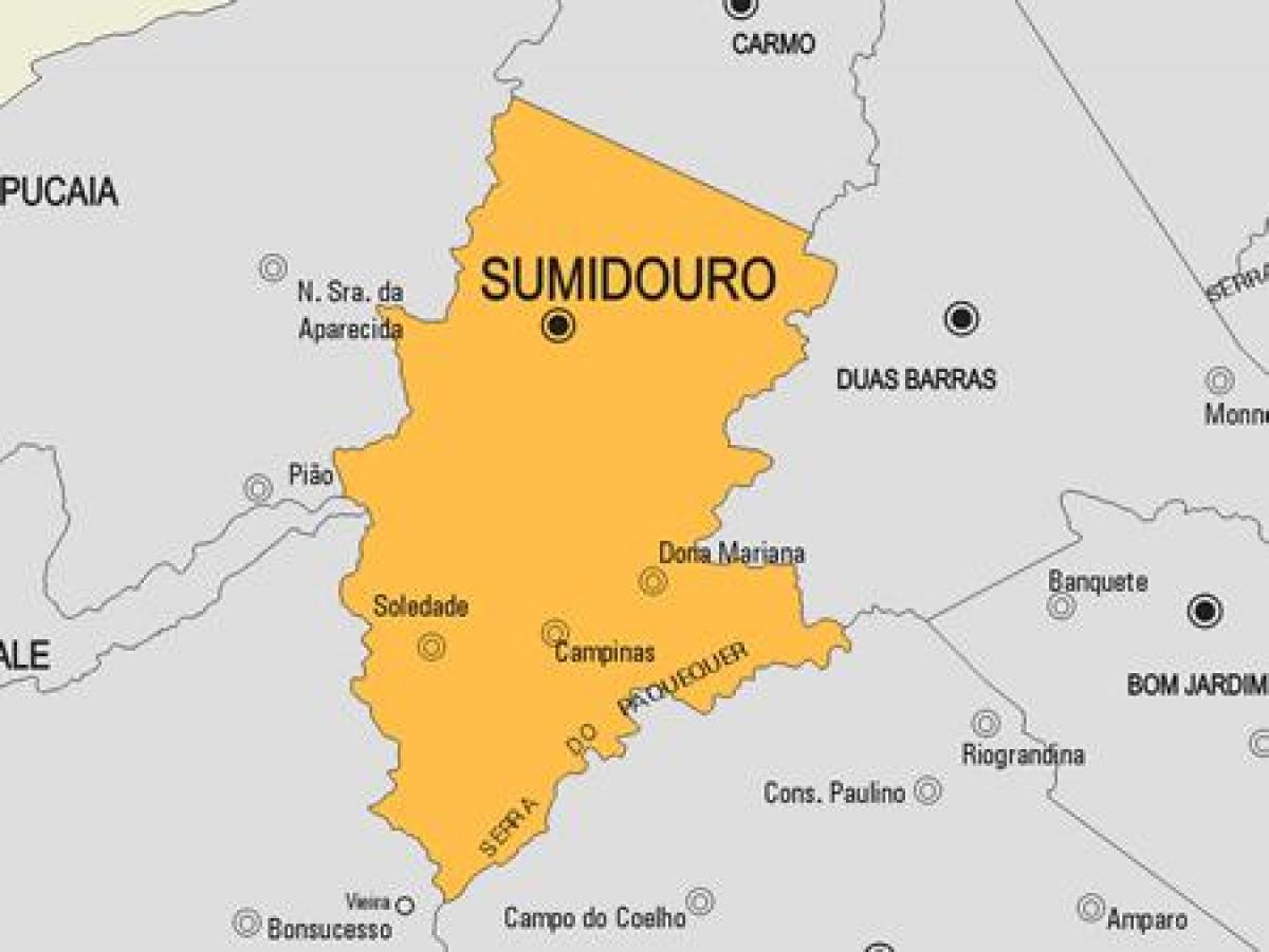 Mapa Sumidouro općini
