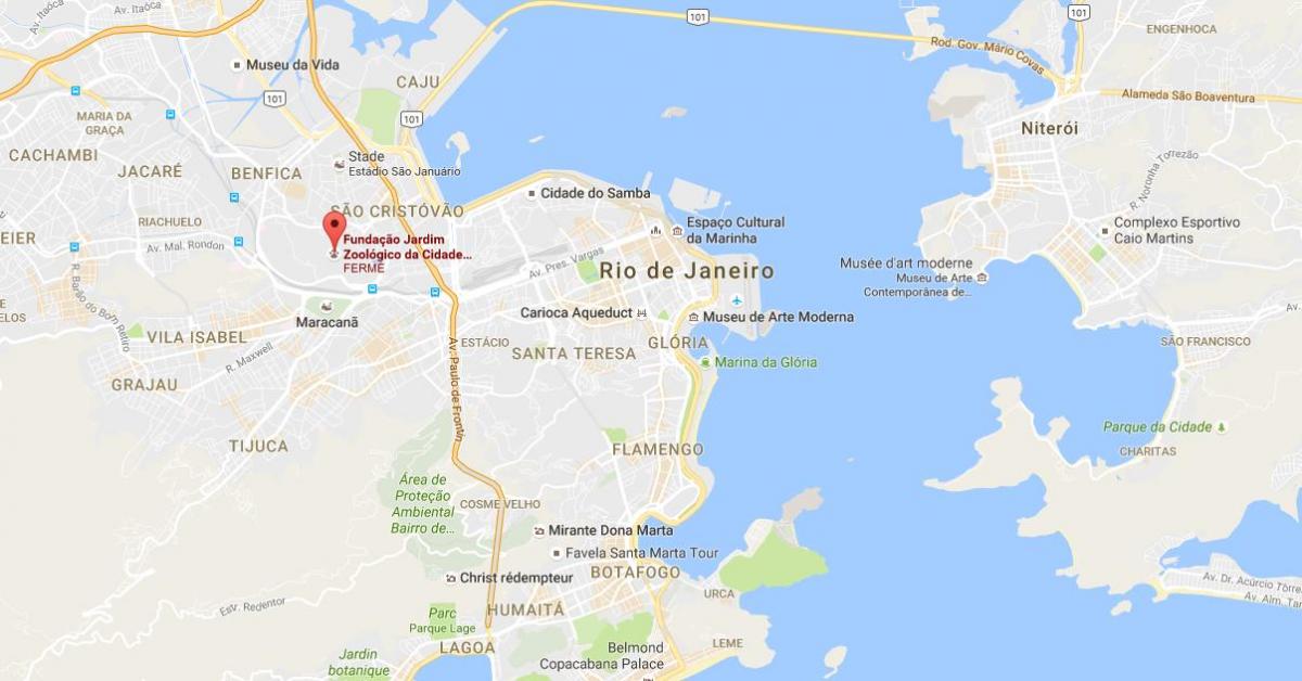 Mapa Zoo-u Rio de Janeiro