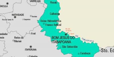 Mapa Bom Isus uradio Itabapoana općini