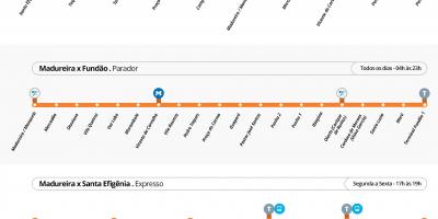 Mapa BRT TransCarioca - Stanica
