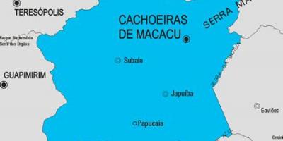 Mapa Cachoeiras de Macacu općini