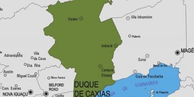 Mapa Duque de Caxias općini