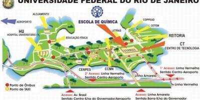 Mapa Federalni univerziteta u Rio de Janeiro