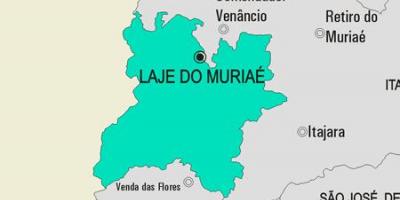 Mapa Laje uraditi Muriaé općini