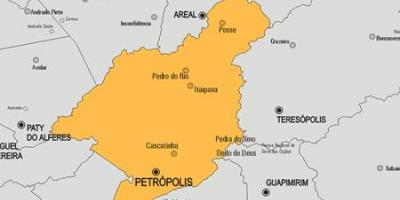 Mapa Petrópolis općini