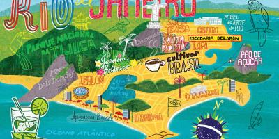 Mapa Rio de Janeiro tapete
