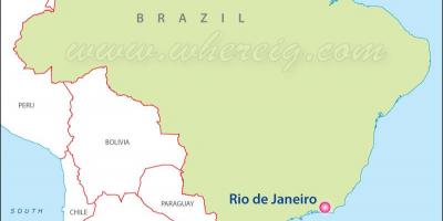 Mapa Rio de Janeiro u Brazil