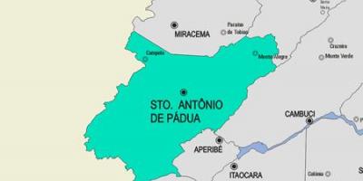 Mapa Santo Antônio de Pádua općini