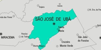 Mapa Sao José de Ubá općini