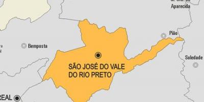 Mapa Sao José uraditi Vale uraditi Rio Preto općini