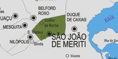 Mapa Sao Žoao de Meriti općini