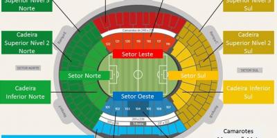 Mapa stadion Maracanã secteurs