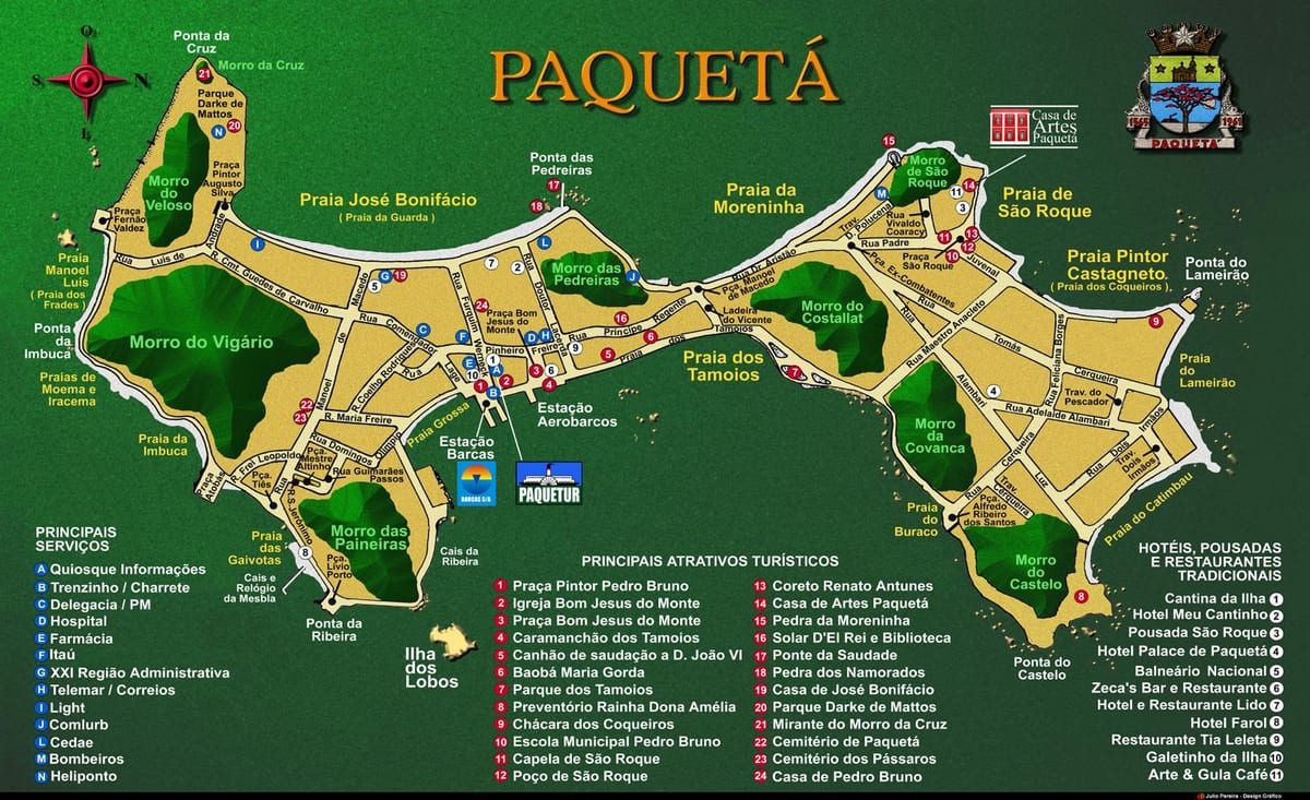 Mapa Île de Paquetá