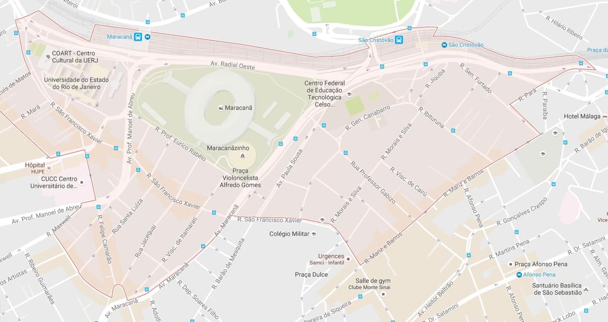 Mapa bairro Maracanã
