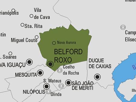 Mapa Belford Roxo općini