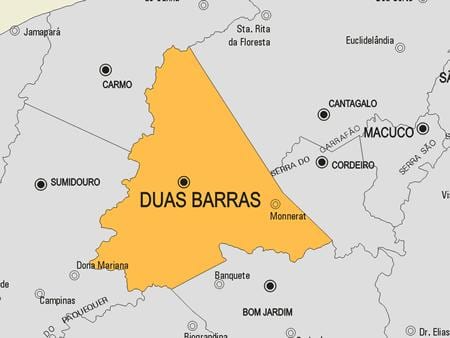 Mapa Duas Baras općini