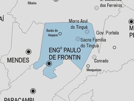Mapa Engenheiro Paulo de Frontin općini