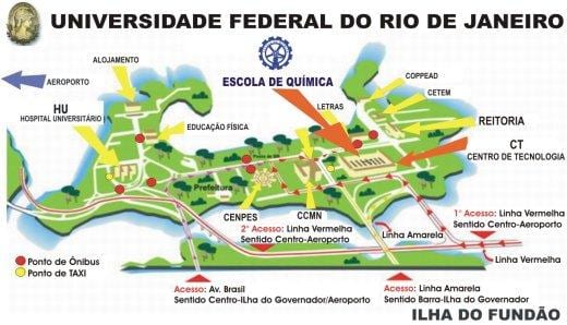 Mapa Federalni univerziteta u Rio de Janeiro