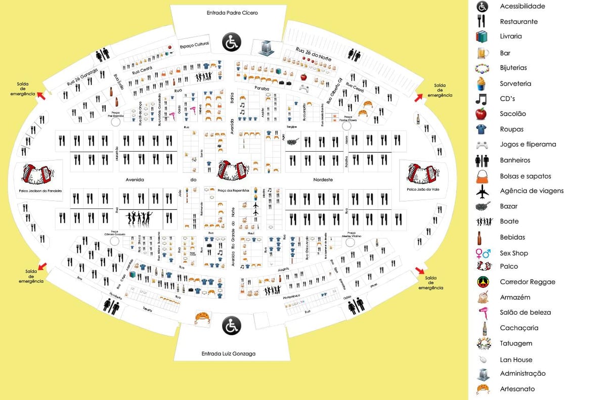 Mapa Feira de Sao Cristóvão