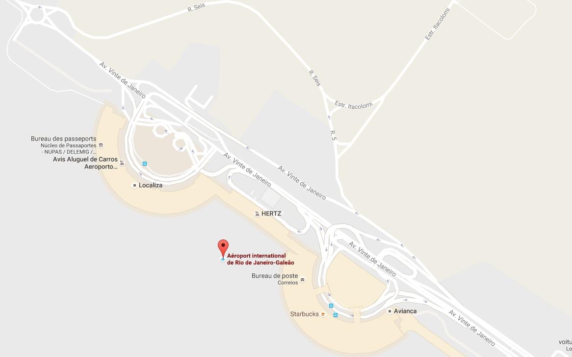 Mapa Galeão aerodrom