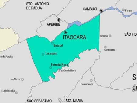 Mapa Itaocara općini