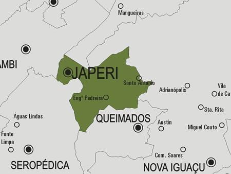 Mapa Japeri općini