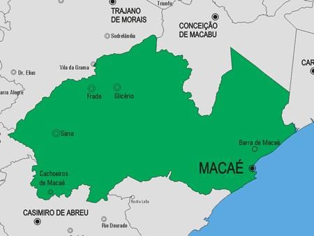 Mapa Macaé općini