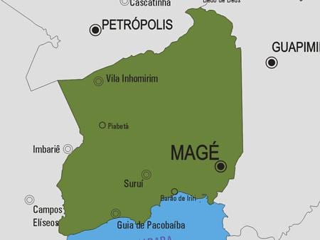 Mapa Magé općini