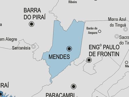 Mapa Mendez općini