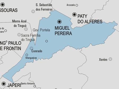 Mapa Miguel Pereira općini