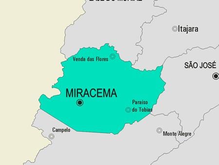 Mapa Miracema općini