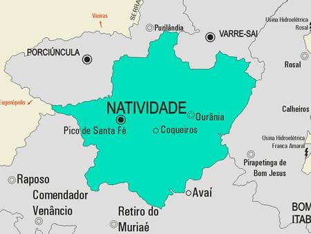 Mapa Natividade općini