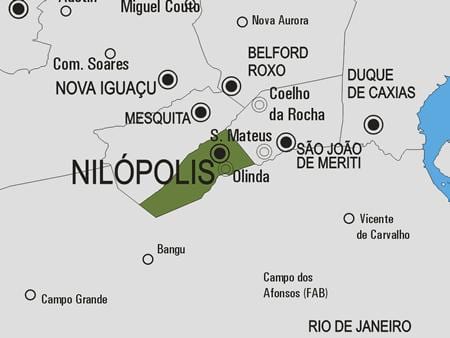 Mapa Nilópolis općini