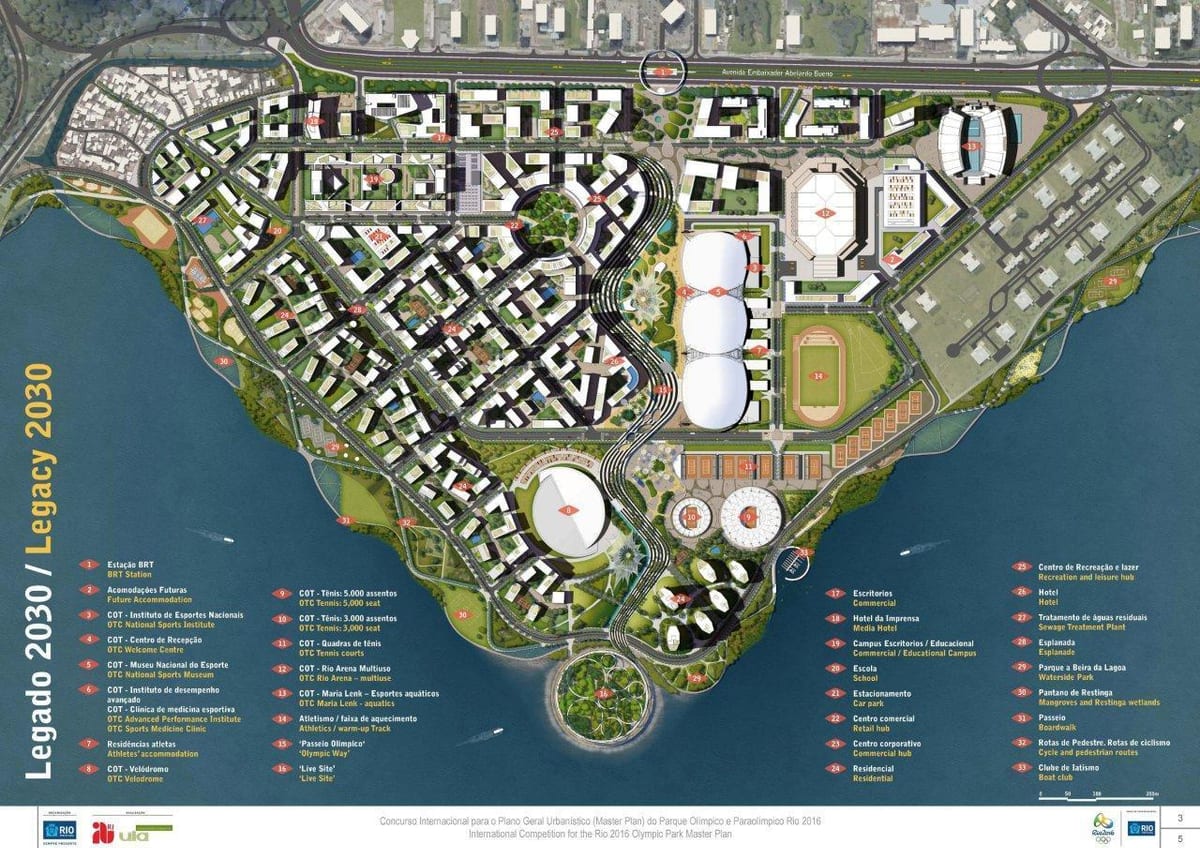 Mapa Olimpijski park naslijeđe
